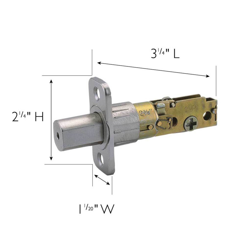 Deadbolt Latch, Universal Latch, Satin Nickel