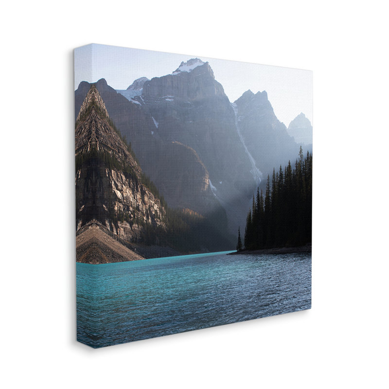 Scène d'eau de la rivière Serene, Foggy Mountains par Carol Robinson - photographie, H 17 po x l 17 po x P 1,5 po