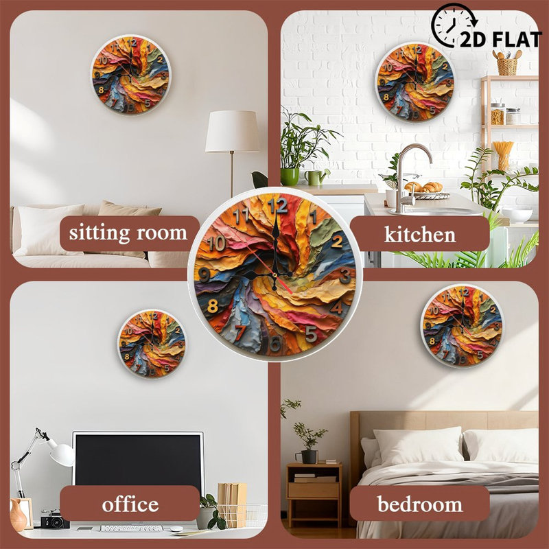 Abstract Colourful Wall Clock