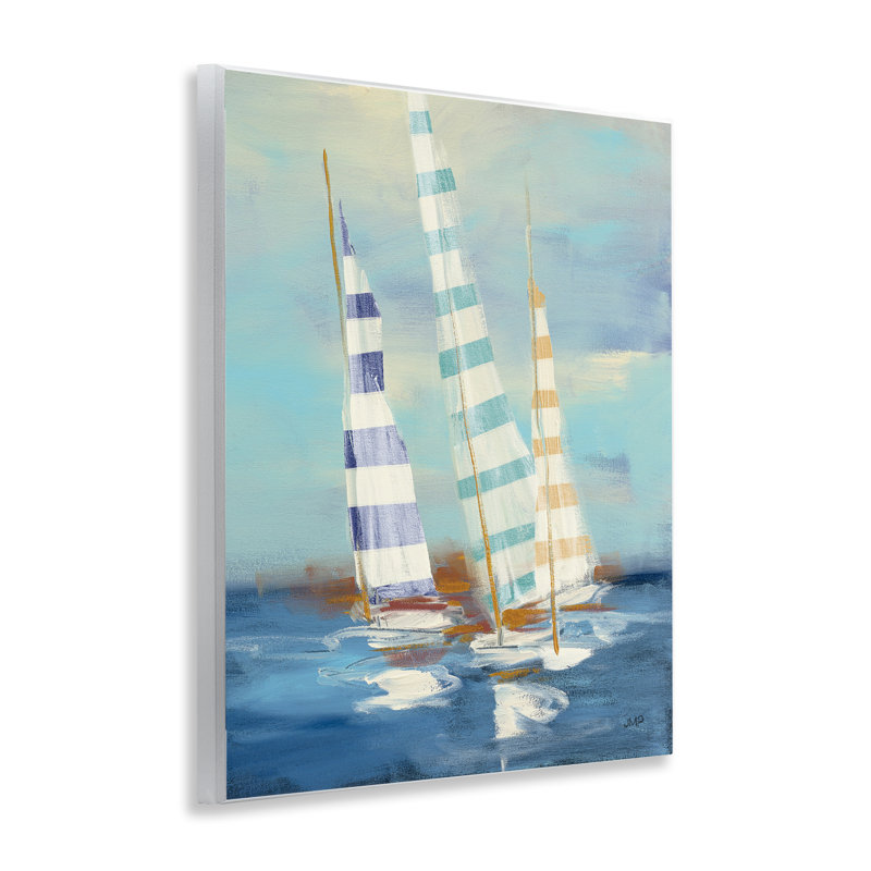 «Summer Regatta», art mural sur bois par Julia Purinton