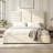 Hotel-Inspired Upholstered Bed, Extra-Tall Headboard, 2 Drawers, King,Cream-1854415747-1854415749