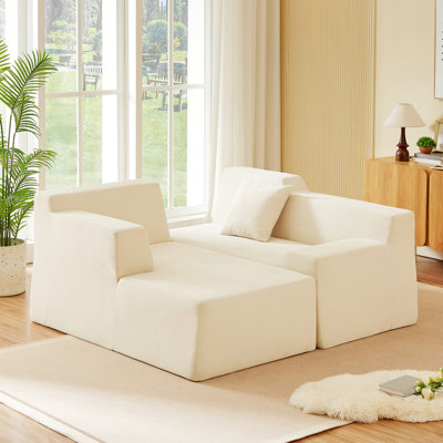 Minimalist L-Shaped High Back Sofa
