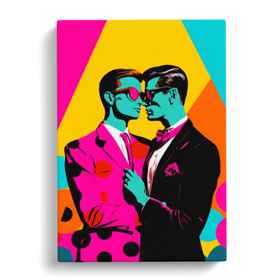 Two Men In Love Pop No.2 - Wrapped Canvas