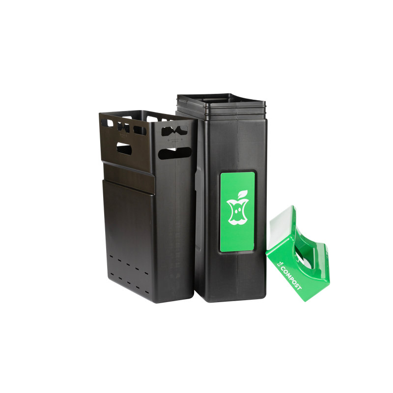 Contenant à compost Avante Commercial Zone, unité étroite ouverte, doublure incluse, 30