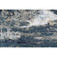 Tapis bleu et beige noué à la main de haute qualité-81093933