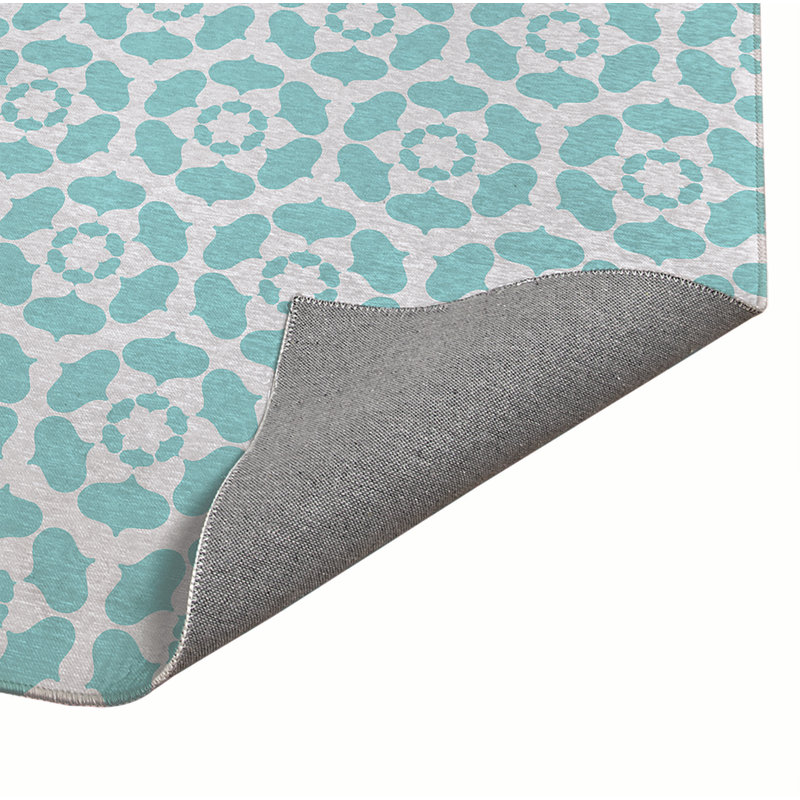 Tapis de chaise de bureau Cleo, L 48 po x P 72 po, Bleu océan