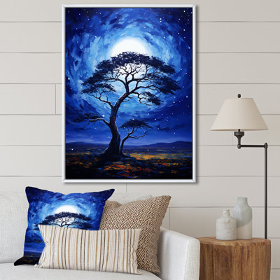 Arbre bleu africain Serengeti 4 - Art mural africain