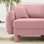 Canapé convertible en L rose à 4 places en tissu bouclé avec pieds en forme de coquillage, amovibles et cylindriques. Structure de sièges confortables pour le salon avec des espaces de confort de conception moderne-1184060139