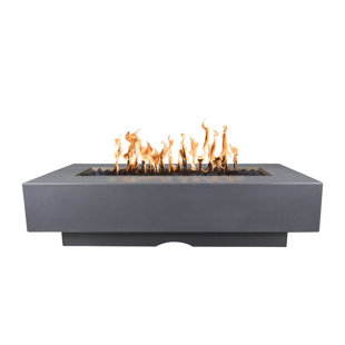 Del Mar Rectangle Concrete Smokeless Fire Pit