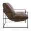 Fauteuil Ashonta en cuir Saturn et noir