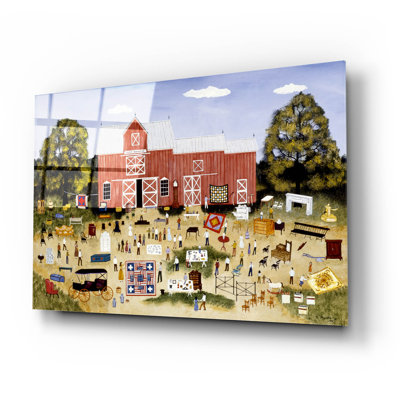 Epic Art 'Cooper Barn Auction'  by C Munro Acrylic Glass Wall Art, 24" x 16"