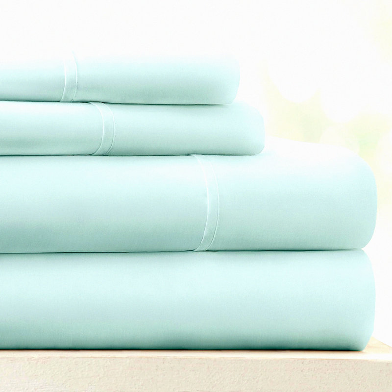 CoolDreams Aqua Queen Sheet Set - Soft & Cooling Bed Sheets for Queen Size Beds - Deep Pocket Fits 16" Thick Mattresses - 4 Piece Set for Better Sleep