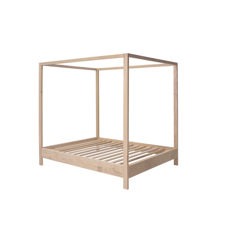 Khwaja Acadia Solid Wood Four Poster Bed, Queen