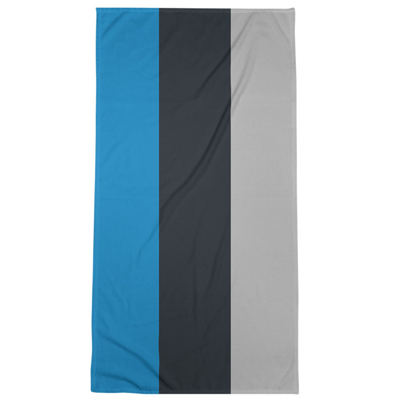 Microfiber Bath Towel, Carolina Football Stripes Gray Accent