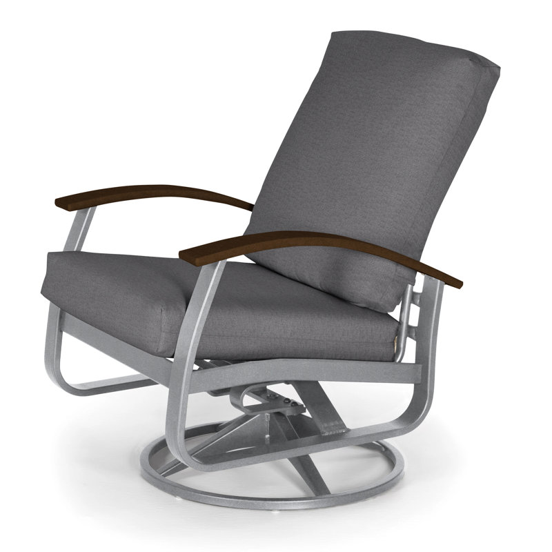 Belle Isle Outdoor Swivel Lounge Chair, Cast Slate Sunbrella® Plainweave, Kona P10, Textured Graphite
