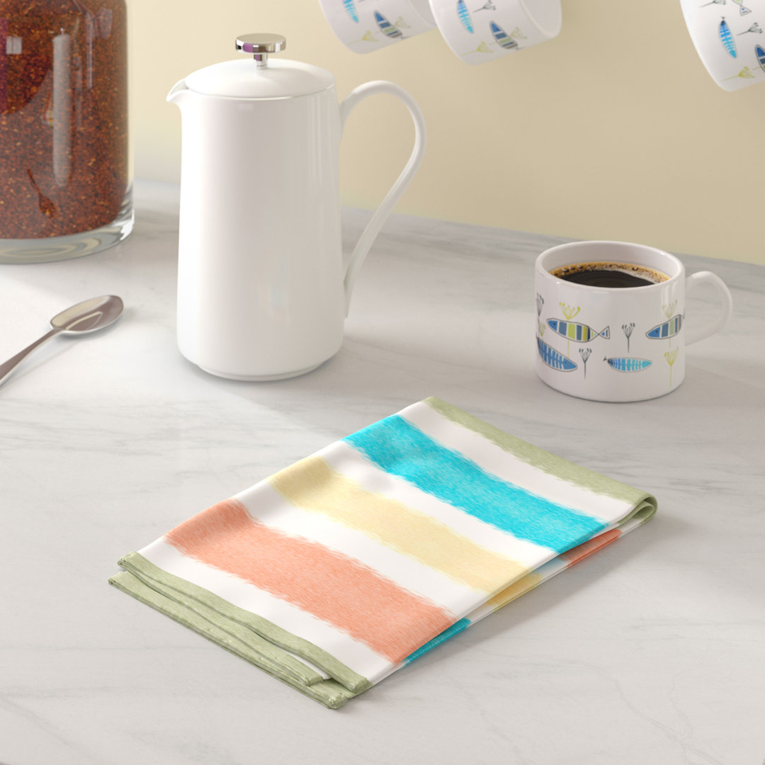 Synthia Stripe Tea Towel Kitchen Towel Beachcrest Home™