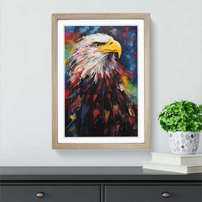 Eagle - Single Picture Frame Print on Wood