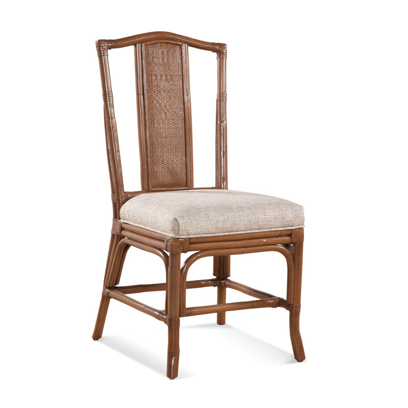 Drury Lane Slat Back Side Dining Chair, Havana, Stone Crypton Performance; 0884-83