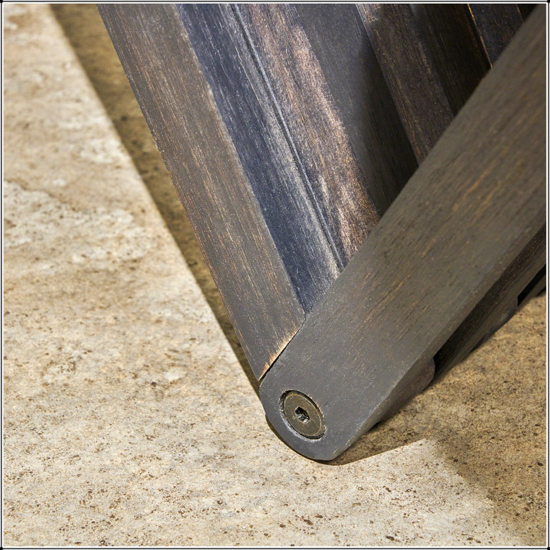 Banc d'extérieur en bois d'acacia de style transitionnel METROPOL avec lattes ouvertes durables pour une utilisation durable