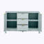 Console de rangement Wave Design avec tablettes réglables, 3 tiroirs et portes à fermeture douce-1967667277