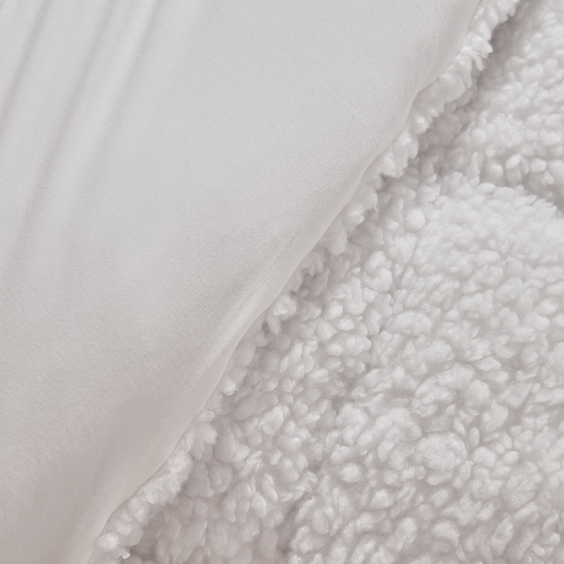 Édredon surdimensionné en sherpa Coma Inducteur, Édredon très grand, Blanc guimauve
