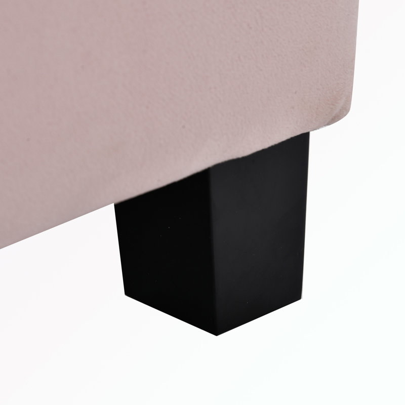 Droitwich Linen Blend Upholstered Storage Bench, Pink