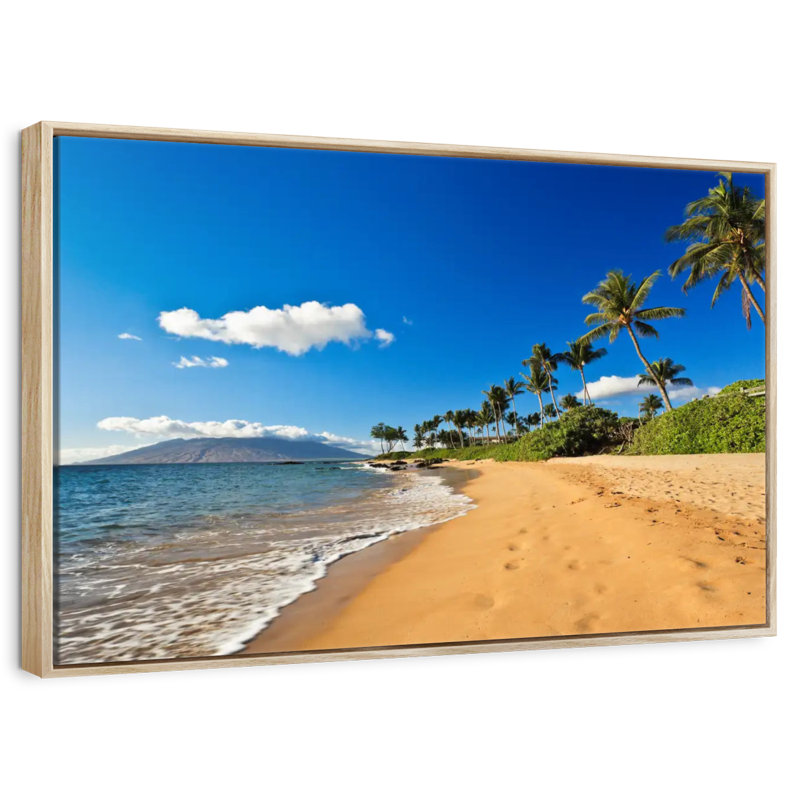 Wailea Vachel, Floating Frame Natural Wood, 46" X 31"