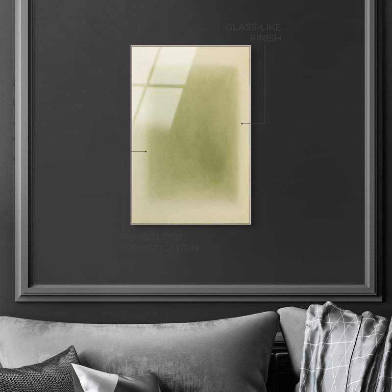 Calming Green by Oliver Gal, 37" H x 25" W, Silver Floater Frame