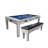 Rack Luxor 7.5-foot 4-in-1 Multi-game Swivel Billiard/pool Table With Multiple Table Options (blue Felt With 1 Bench)