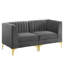 Causeuse en velours Triumph Channel-227303067