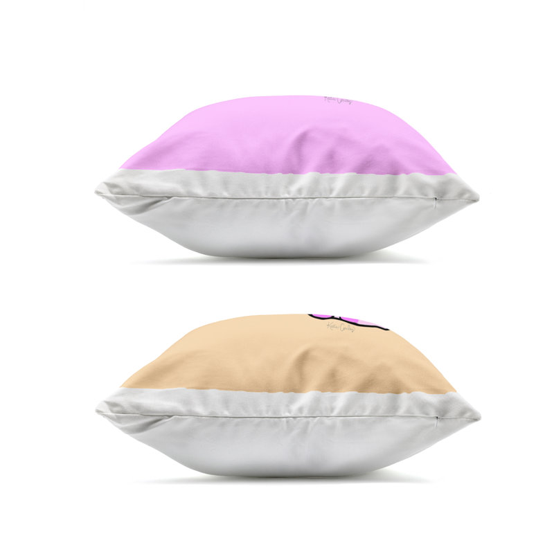Coussin d'extérieur imprimé Bright Whimsy Dog Pairs Design par Katie Conley (ensemble de 2)