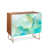 Turquoise / brun foncé