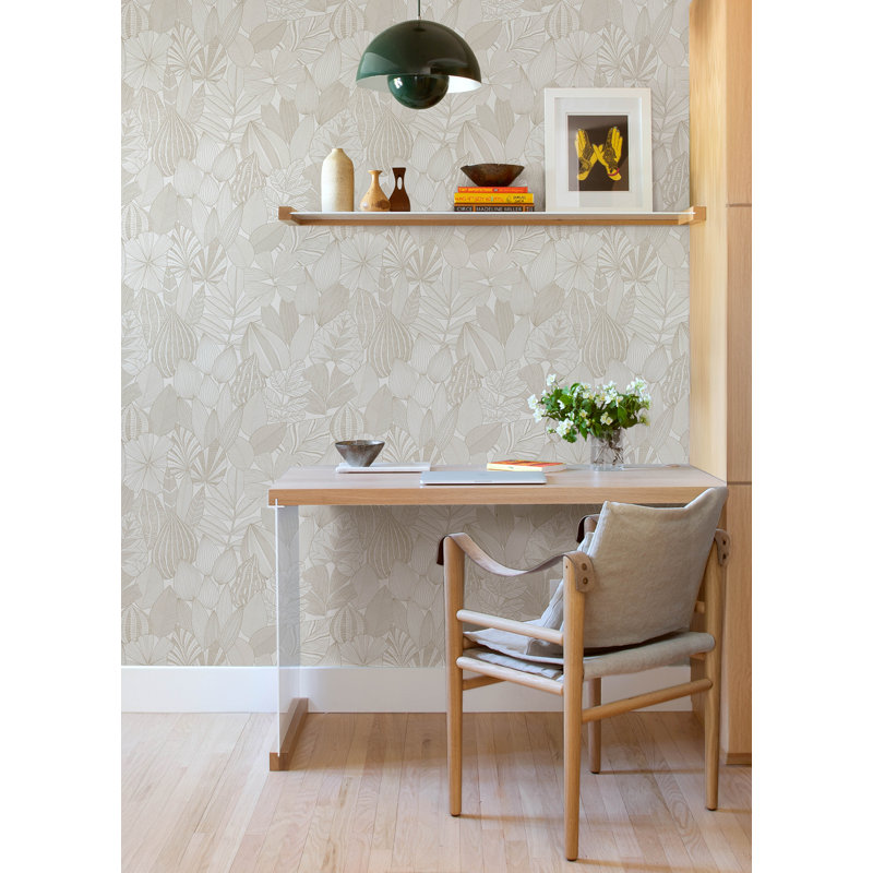 Mathias Green Botanical Wallpaper, Tan