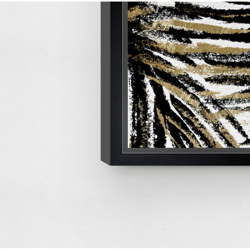 Palm Tree Shadow by Oliver Gal - Graphic Art, 11.5" H x 16.5" W, Black Framed