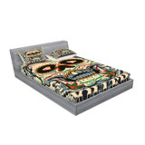 Ambesonne Sugar Skull Fitted Sheet & Pillow Sham Set, Multicolor