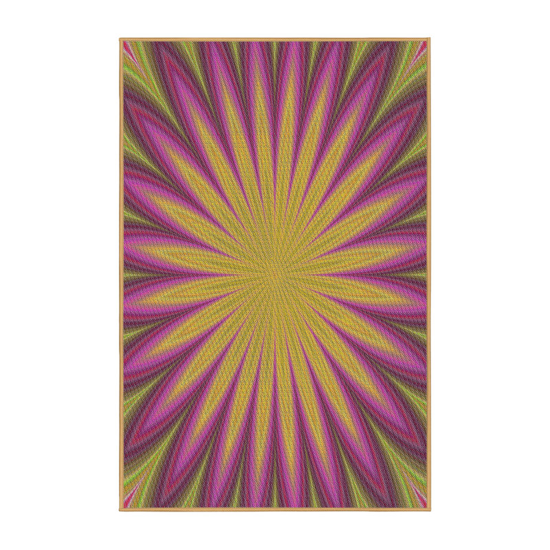 Tapis mauve / olive Power Loom, Rectangle 6 pi x 9 pi