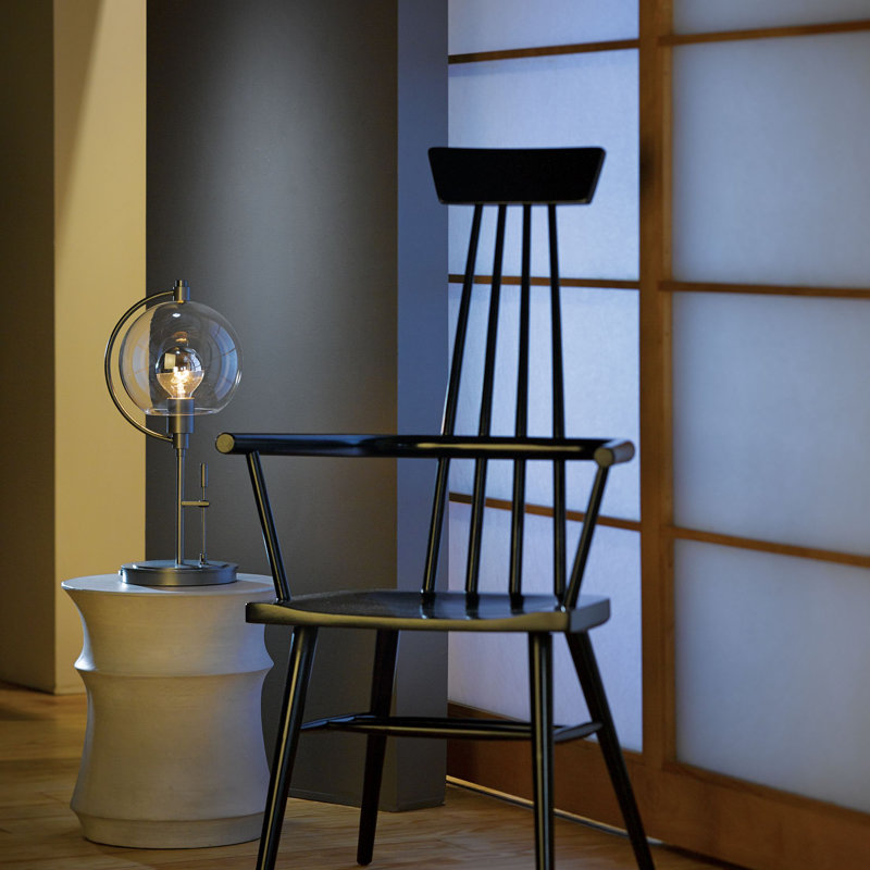Pluto 19.3" Table Lamp, Opal, Oil Rubbed Bronze