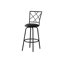 Tabouret de bar, ensemble de 2, pivotant, hauteur de bar, métal