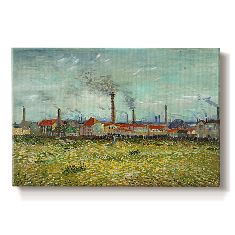 Usines à Clichy-Vincent van Gogh-Toile tendue avec châssis-1887, 8 x 12