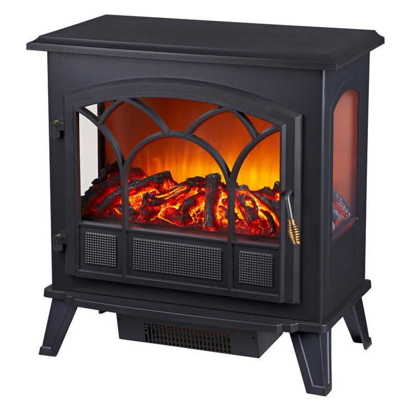 FXSGER 64 cm W Black Electric Fireplace
