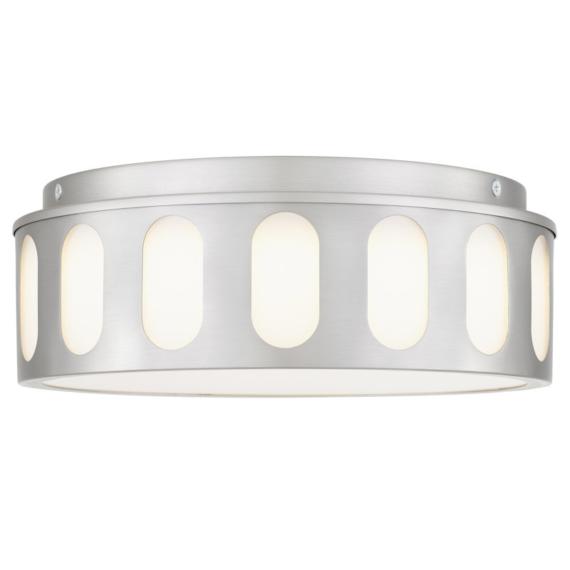 11.25-in Brushed Nickel LED Flush Mount