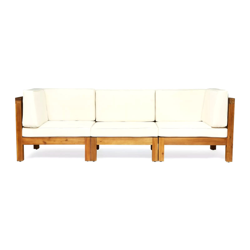 Ensemble de canapé modulaire d'extérieur à 3 places Brava, beige, Beige
