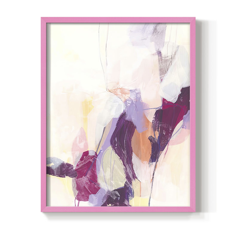 Impression polaire magenta polaire I - bois massif, H 21 po x l 17 po, Rose