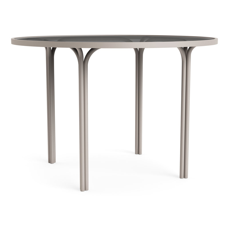 Kantan Outdoor Round Dining Table, Dove Smooth