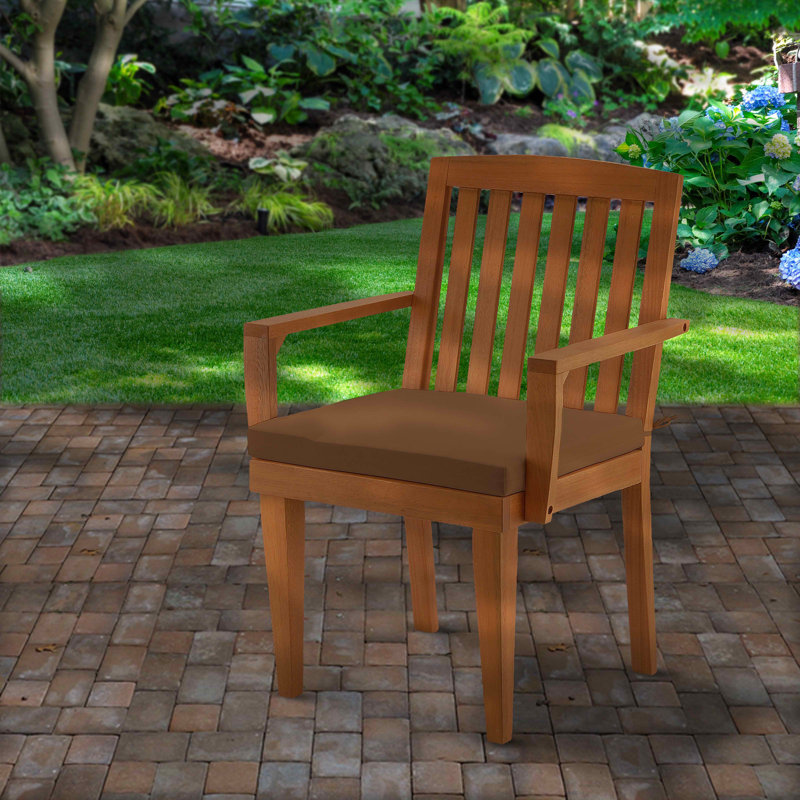 Chaise de terrasse avec coussin Antonietti, Chocolat