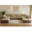 8 Seater Corduroy Corner Sofa -581254940