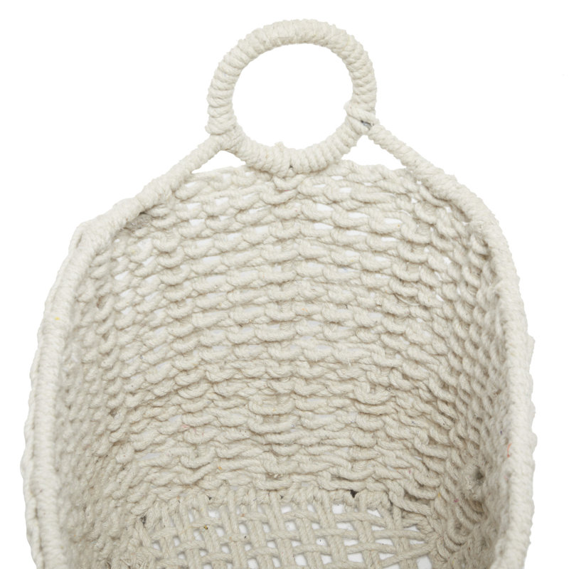 Panier de rangement fonctionnel et fonctionnel en coton avec poignées