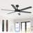 Vaczon 60" 6-Blade Modern Ceiling Fan with Dimmable 3CCT LED Lights and Remote Control-1187830486