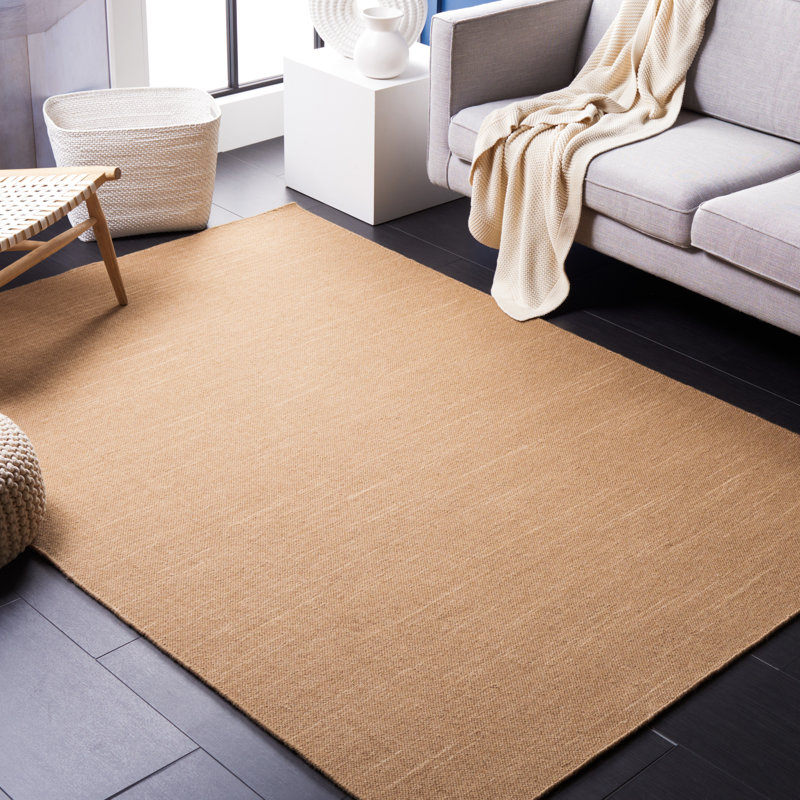 Tapis en laine de Nouvelle-Zélande tissé à la main Grice, Rectangle 8 pi x 10 pi