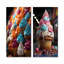 «Chuckling Cupcake Carnival», ensemble de 2 reproductions d'art abstrait Popart-102573578-102573577